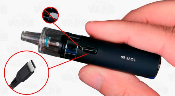 Bateria recarregável e entrada de ar do pod Life pod sk